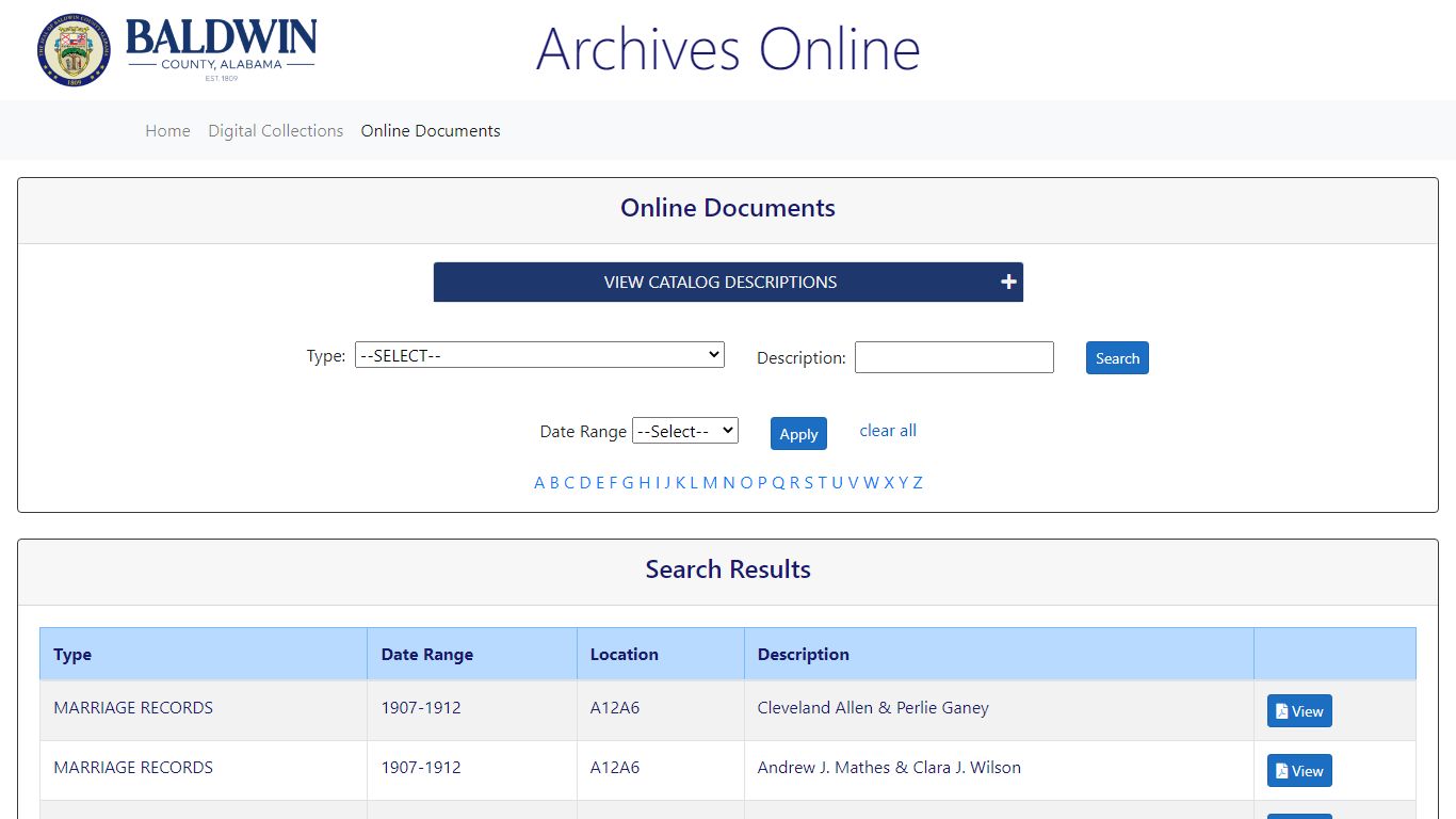 Online Documents - Baldwin County, Alabama